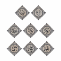 8'li Ahşap Cami Takımı Meşe (Açık Renkli) 58 cm